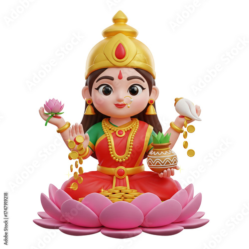3d model of goddess lakshmi 