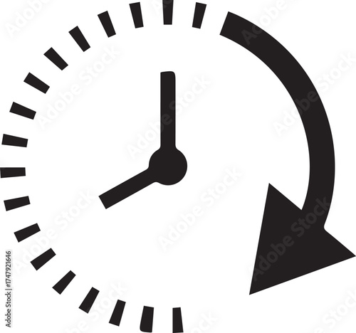 time display clock vector.