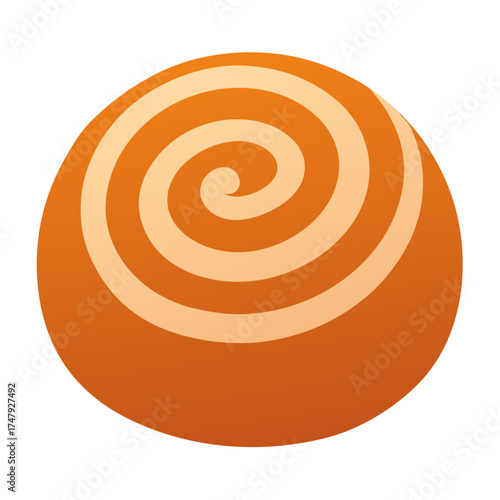 vector illustration of an orange spiral