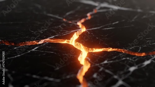 Elegant Black Marble Surface with White Veins: A Smooth, Luxurious Texture Reveal