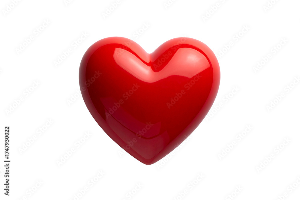 Fototapeta premium red heart shape object on white background
