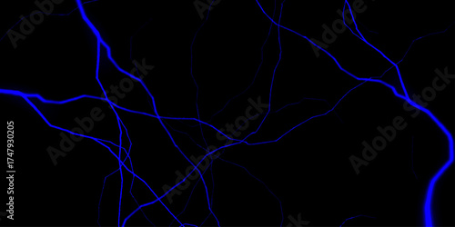 lightnings and thunder bold Stike at summer storm isolated on blue, black. set of lightning bolt on transparent background. Black marble stone texture. Lightning in dark sky 