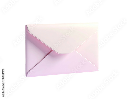 Pastel pink envelope graphic on black background, folded and sealed