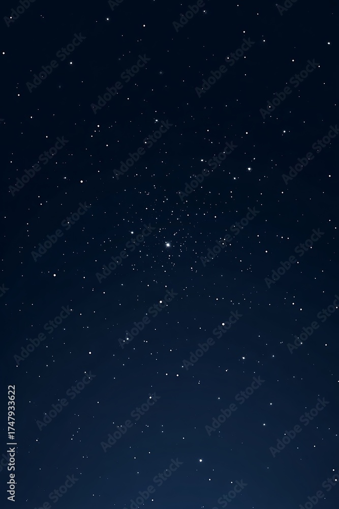Fototapeta premium Vast expanse of a dark night sky filled with countless twinkling stars and distant celestial bodies creating a serene cosmic backdrop