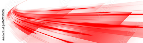 Cuadro en lienzo Dynamic red speed lines rush from left to right, symbolizing fast connectivity