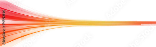 Tableau sur toile Orange and yellow neon trails swirl dynamically, illustrating intense motion