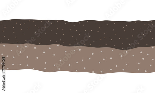 Sedimentary layer. Brown sand strata