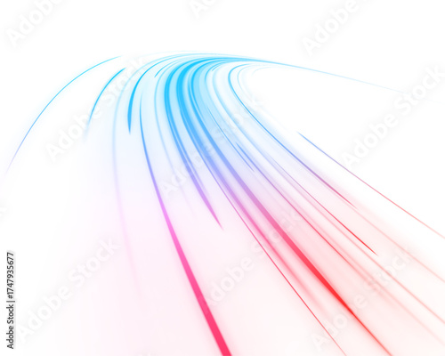 Vibrant red and blue diagonal lines intersect sharply, symbolizing complex data networks. The neon glow creates a sense of connectivity. Perfect for blockchain and AI. PNG