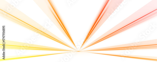 High-speed neon arcs forming swirling light vortex. Futuristic dynamic motion effect. Abstract glowing ribbons in orange shades. PNG