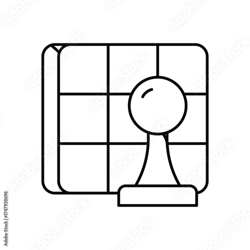 Board game icon with white background vector stock illustration