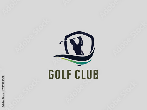 Golf logo design vector template 