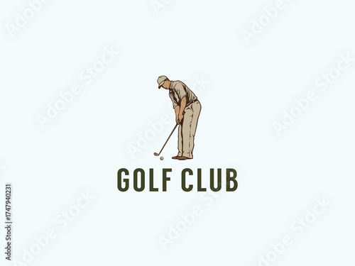 Golf logo design vector template 