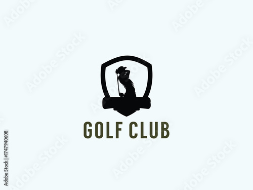 Golf logo design vector template 