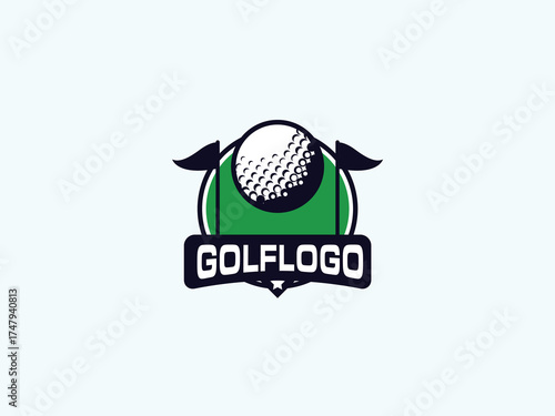 Golf logo design vector template 