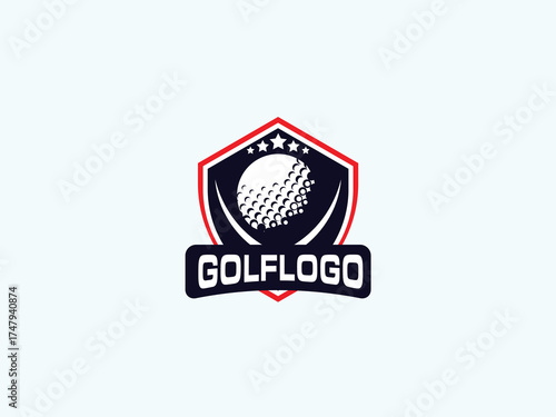 Golf logo design vector template 