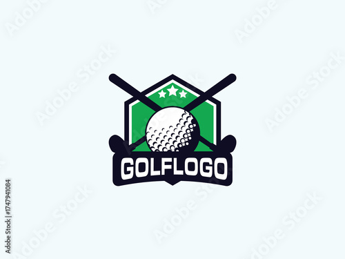 Golf logo design vector template 