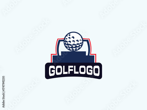 Golf logo design vector template 