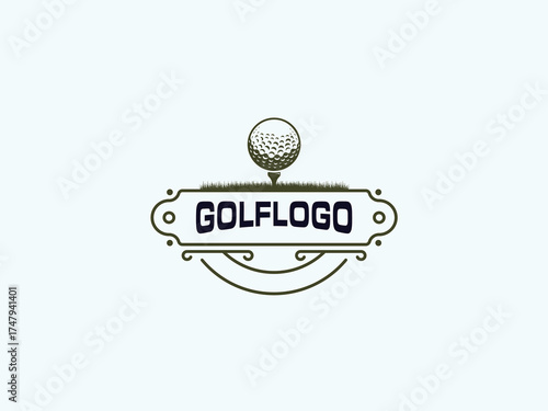 Golf logo design vector template 