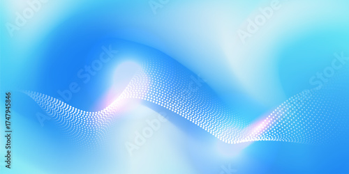 Abstract technology particle wave background. Modern design vector illustration.