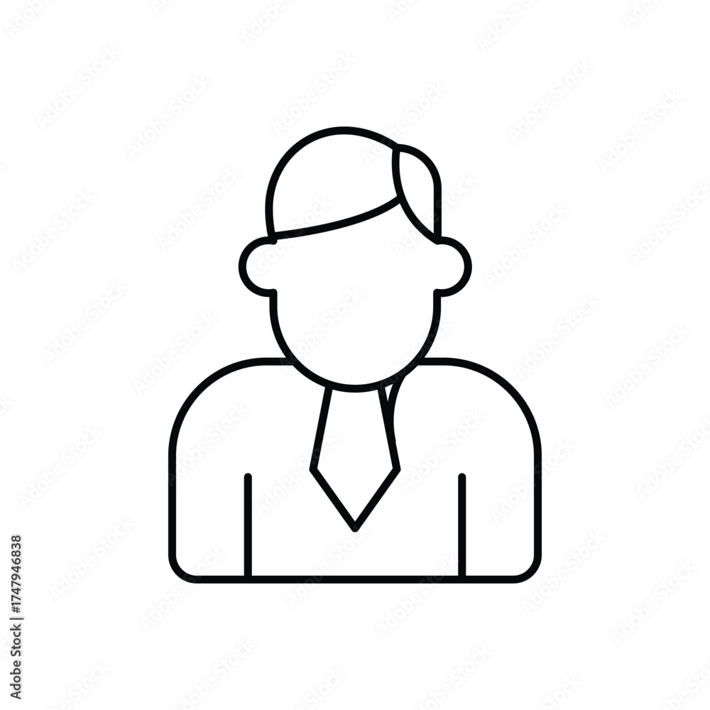 Obraz premium Avatar icon with white background vector stock illustration
