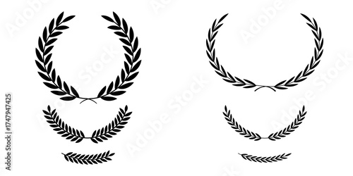 Cuadro en lienzo Vintage laurel wreaths