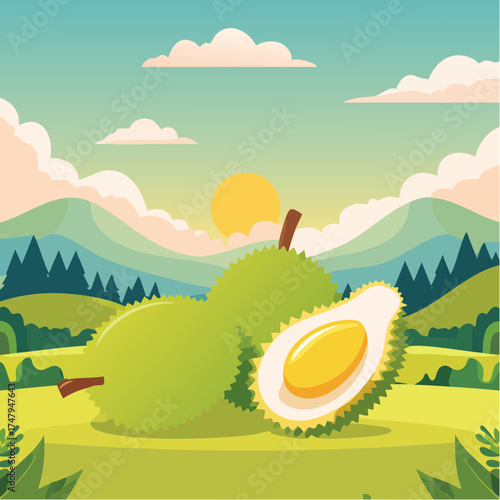 natural scenery and durian