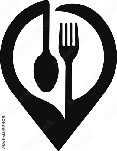 spoon fork icon vector image design