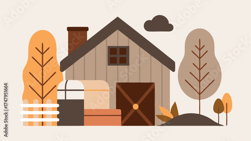 A modern farmhouse style guide combining sleek lines with rustic elements neutral shades comfortable textiles and plants for a warm blended aesthetic.
