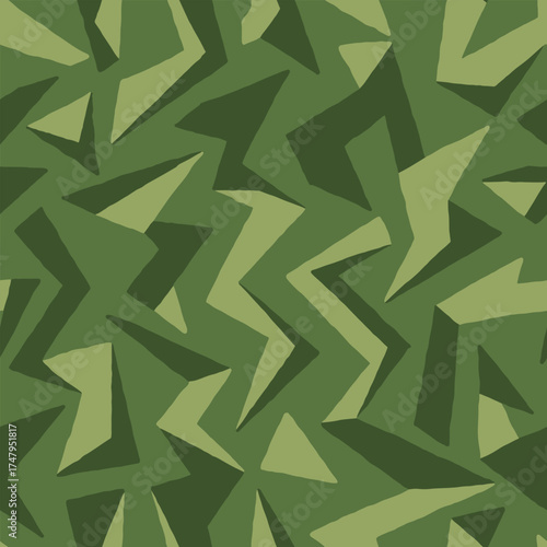 Abstract poly shapes seamless pattern. Vector illustration flat design background. 