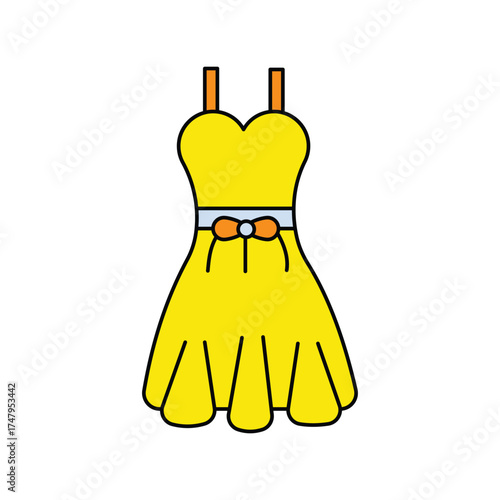 Dress  icon with white background vector stock illustration
