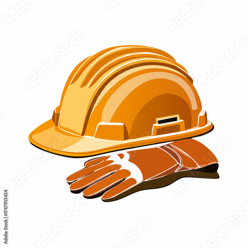 Essential safety gear for construction workers a durable hard hat and protective gloves for on-site protection