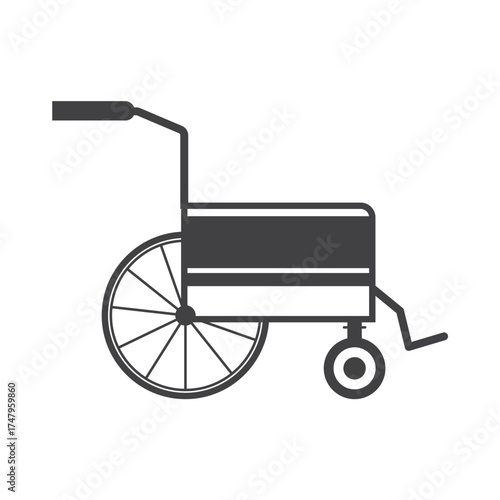 wheelchair icon vector illustration on white background