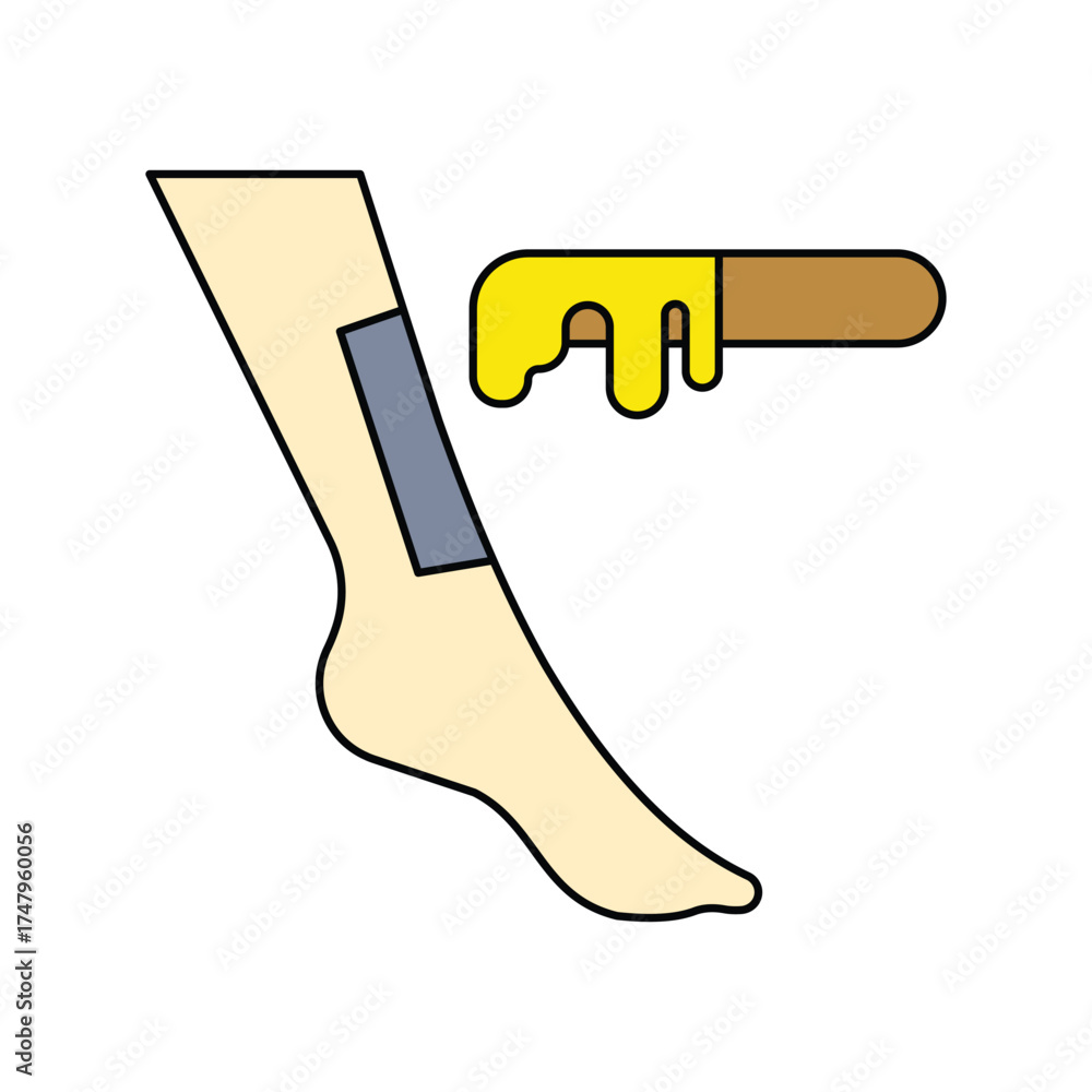 Obraz premium wax icon with white background vector stock illustration