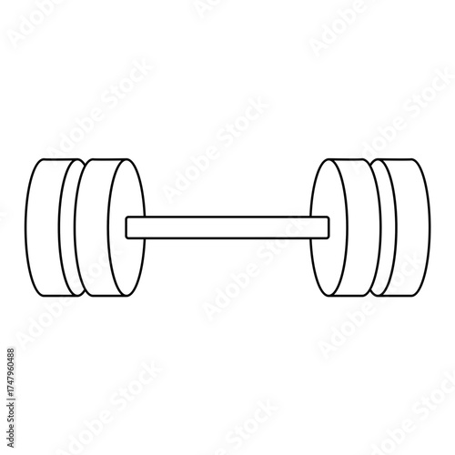 big barbell icon vector illustration