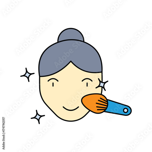 make up icon with white background vector stock illustration