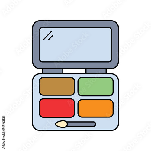 eye shadow icon with white background vector stock illustration