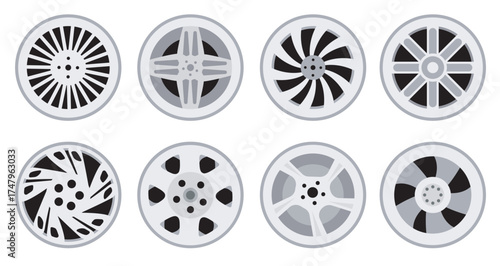 hubcap vector illustration.
