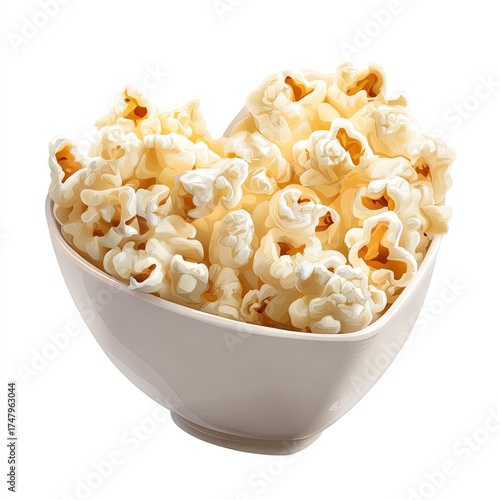 Heart-shaped bowl filled with popcorn (2)