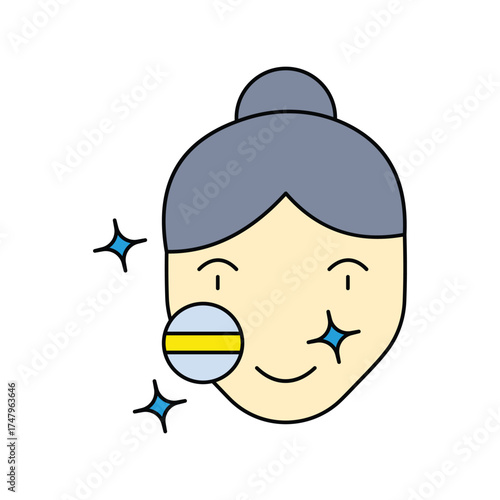 make up icon with white background vector stock illustration