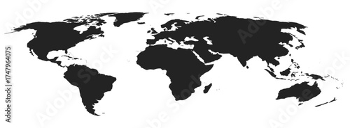 realistic world map in globe shape with transparent texture