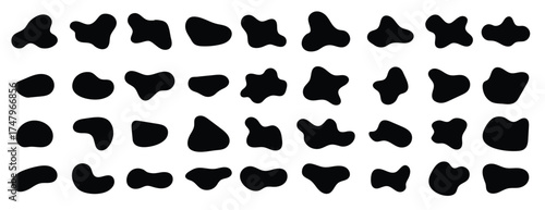 abstract organic shape modern blotch shape liquid basic