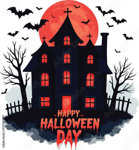 halloween background with house I 2025 I BLACK HOUSE