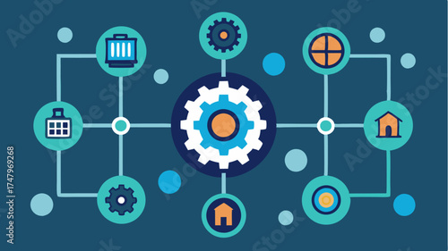 A network of interconnected gears and circuits symbolizing the integration of technology in various industries.