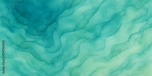 Abstract turquoise blue water surface texture with light ripples and reflections, perfect for a summer nature background
