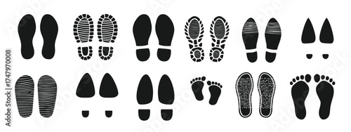 man and woman shoes baby barefoot footprints vector