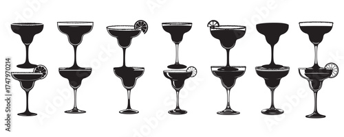 margarita glass silhouette 