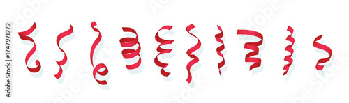 red serpentine vector.
