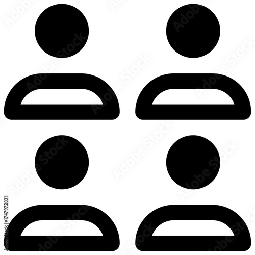 Servings. Outlined stroke vector icon with black-filled details.