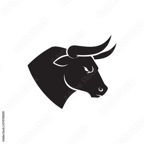 black and white cow had silhouette vector 
