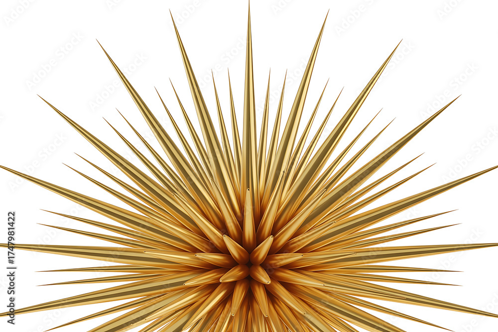 Obraz premium Radiant golden starburst bursts outwards, creating a dynamic and striking visual display.